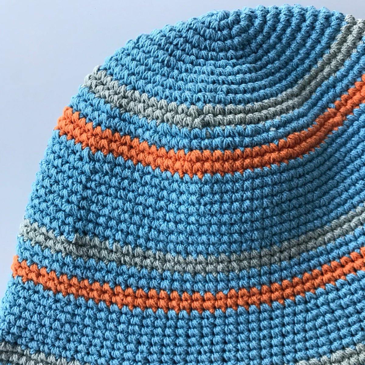 crochet line hat / ⅼ.blue-orange