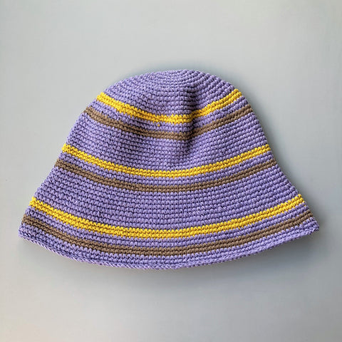crochet line hat / PURPLE