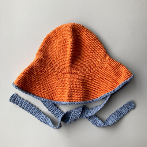 TRIMMING HAT / orange-l.blue