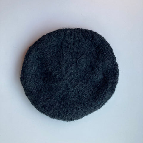 mohair beret / BLACK