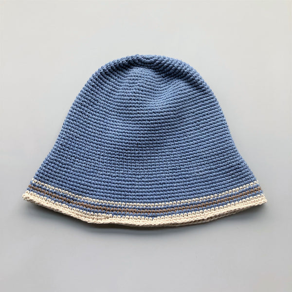 STRIPE HAT / L.BLUE